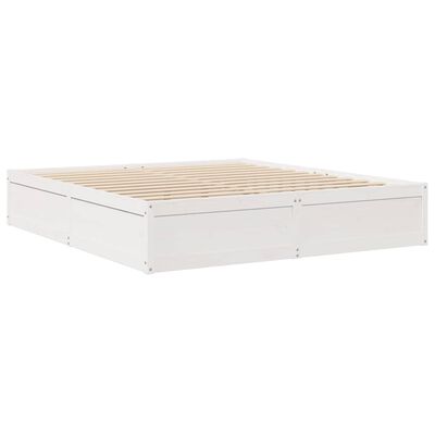 vidaXL Cama sem colchão 180x200 cm madeira de pinho maciça branco