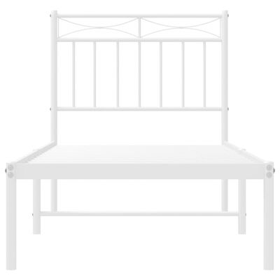 vidaXL Estrutura de cama sem colchão com cabeceira 75x190 cm branco