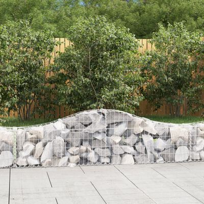 vidaXL Cestos gabião arqueados 30pcs 200x30x40/60 cm ferro galvanizado