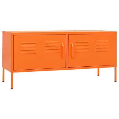 vidaXL Móvel de TV aço 105x35x50 cm laranja