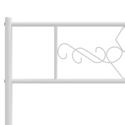 vidaXL Estrutura de cama com cabeceira e pés 140x190 cm metal branco