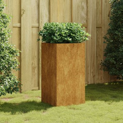 vidaXL Vaso/floreira 40x40x80 cm aço corten