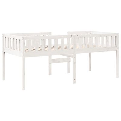 vidaXL Cama de criança sem colchão 75x190 cm pinho maciço branco