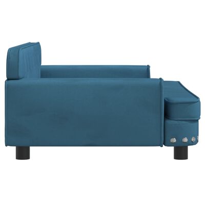 vidaXL Sofá infantil 90x53x30 cm veludo azul