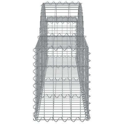 vidaXL Cestos gabião arqueados 11pcs 200x30x40/60 cm ferro galvanizado