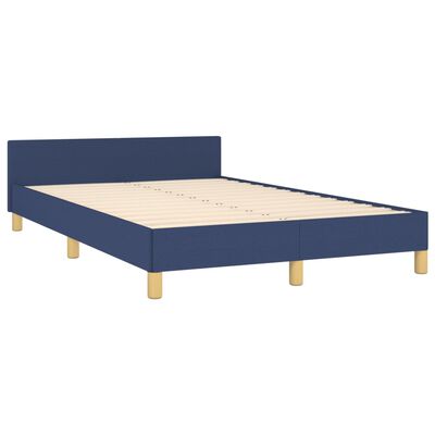 vidaXL Estrutura de cama com cabeceira 120x190 cm tecido azul