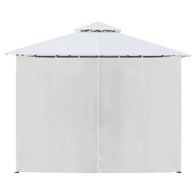 vidaXL Gazebo com cortinas 600x298x270 cm 180g/m² branco