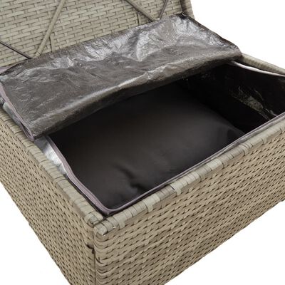 vidaXL 13 pcs conjunto lounge de jardim c/ almofadões vime PE cinzento