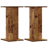 vidaXL Suportes de colunas 2 pcs derivados de madeira madeira velha