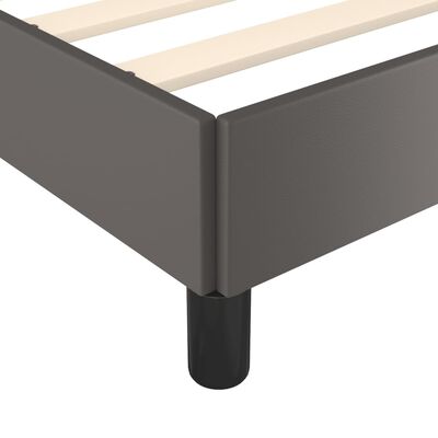 vidaXL Estrutura de cama 90x190 cm couro artificial cinzento