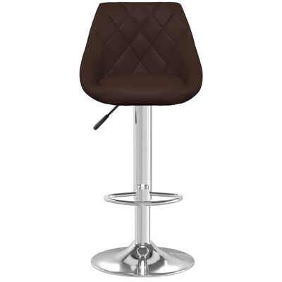 vidaXL Bancos de bar 2 pcs couro artificial castanho