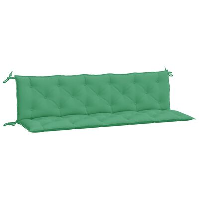 vidaXL Almofadão p/ banco jardim 180x(50+50)x7cm tecido oxford verde