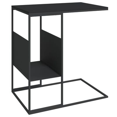 vidaXL Mesa de apoio 55x36x59,5 cm derivados de madeira preto