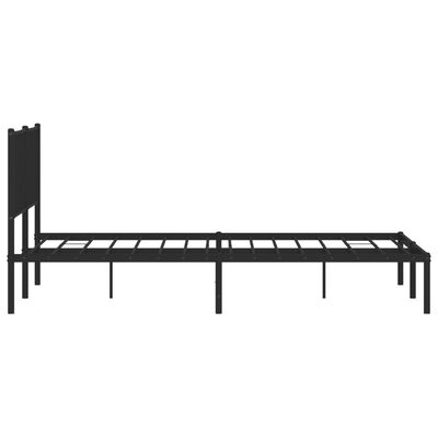 vidaXL Estrutura de cama com cabeceira 183x213 cm metal preto