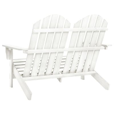 vidaXL Cadeira de jardim Adirondack 2 lugares abeto maciço branco