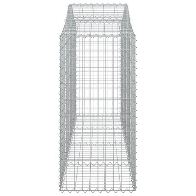 vidaXL Cestos gabião arqueados 7pcs 200x50x100/120cm ferro galvanizado