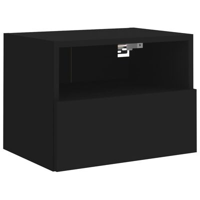 vidaXL Móveis de parede p/ TV 2 pcs 40x30x30cm derivados madeira preto