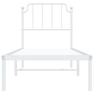 vidaXL Estrutura de cama sem colchão com cabeceira 75x190 cm branco