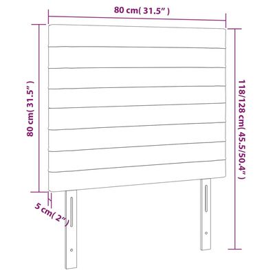 vidaXL Cabeceira de cama 2 pcs veludo 80x5x78/88 cm cinzento-escuro