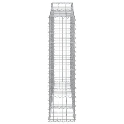 vidaXL Cestos gabião arqueados 8pcs 200x30x120/140cm ferro galvanizado