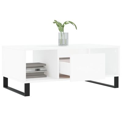 vidaXL Mesa de centro 90x50x36,5 cm derivados de madeira branco