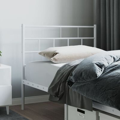 vidaXL Cabeceira de cama 100 cm metal branco