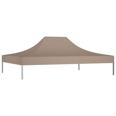 vidaXL Teto para tenda de festas 4x3 m 270 g/m² cinzento-acastanhado