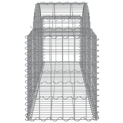 vidaXL Cestos gabião arqueados 11pcs 200x50x60/80 cm ferro galvanizado