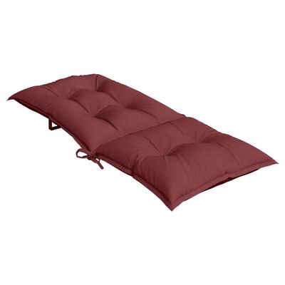 vidaXL Almofadões cadeiras altas 2 pcs mesclado tecido vermelho tinto