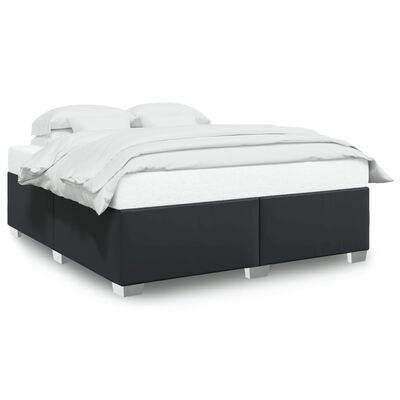 vidaXL Estrutura de cama 180x200 cm couro artificial preto