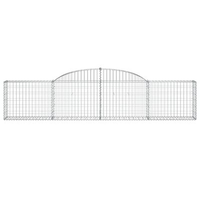 vidaXL Cestos gabião arqueados 12pcs 300x30x60/80 cm ferro galvanizado