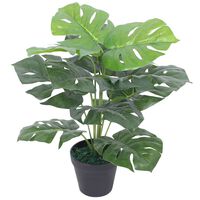 vidaXL Planta costela-de-adão artificial com vaso 45 cm verde