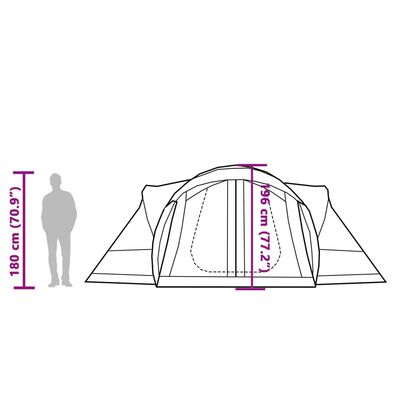 vidaXL Tenda familiar tipi para 8 pessoas impermeável verde