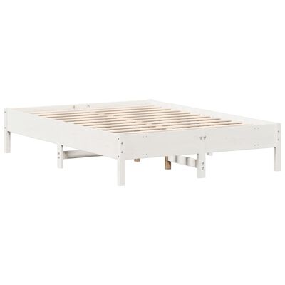 vidaXL Cama sem colchão 120x190 cm madeira de pinho maciça branco