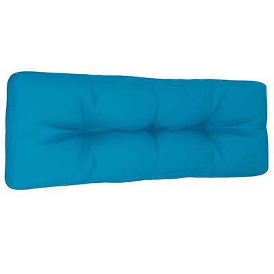 vidaXL Almofadão para sofá de paletes 120x40x12 cm tecido azul-claro