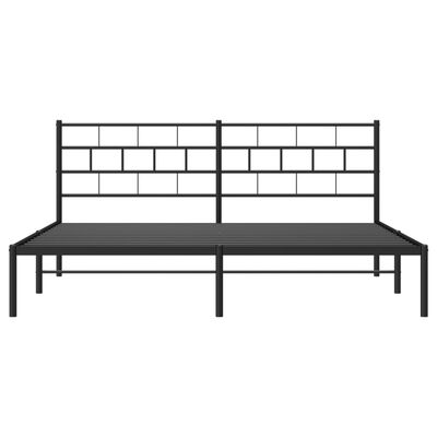 vidaXL Estrutura de cama com cabeceira 183x213 cm metal preto