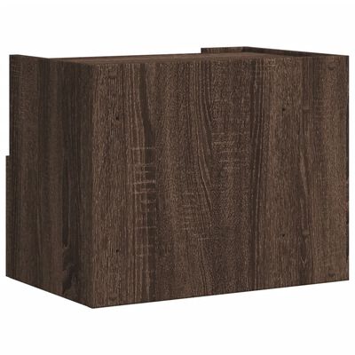 vidaXL Mesa de cabeceira de parede 45x30x35 cm carvalho castanho