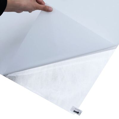 vidaXL Película janela estática 90x1000 cm PVC branco transpar. fosco