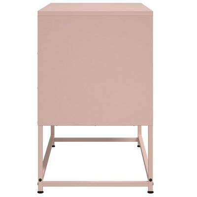 vidaXL Móvel de TV 68,5x39x60,5 cm aço rosa