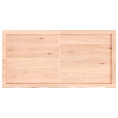 vidaXL Bancada p/ casa de banho 120x60x(2-4)madeira maciça não tratada