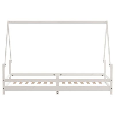 vidaXL Estrutura de cama infantil 80x200 cm pinho maciço branco