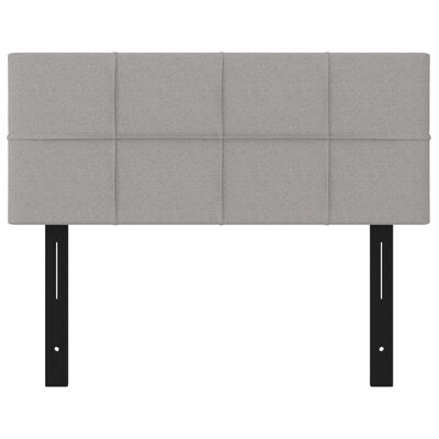 vidaXL Cabeceira de cama tecido 100x5x78/88 cm cinzento-claro