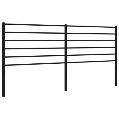 vidaXL Cabeceira de cama 180 cm metal preto