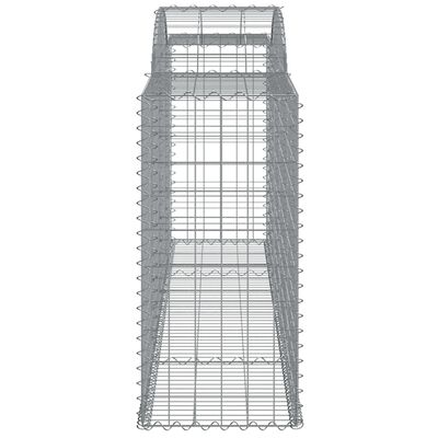 vidaXL Cestos gabião arqueados 25 pcs 300x50x100/120 ferro galvanizado