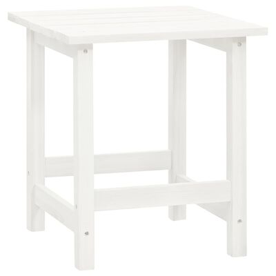 vidaXL Cadeira de jardim Adirondack c/ otomano e mesa abeto branco