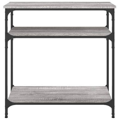 vidaXL Mesa consola 75x29x75 cm derivados de madeira cinzento sonoma