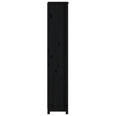 vidaXL Estante 50x35x183 cm madeira de pinho maciça preto