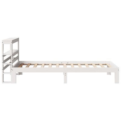 vidaXL Estrutura cama c/ cabeceira 75x190 cm pinho maciço