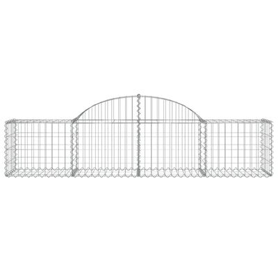 vidaXL Cestos gabião arqueados 12pcs 200x50x40/60 cm ferro galvanizado