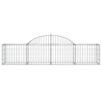 vidaXL Cestos gabião arqueados 9 pcs 200x50x40/60 cm ferro galvanizado